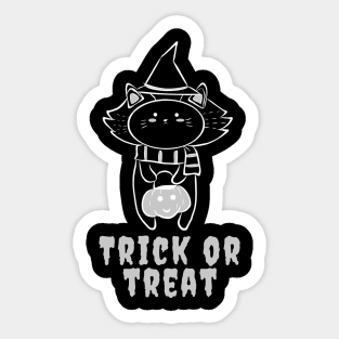 Cat Trick or Treat Sticker